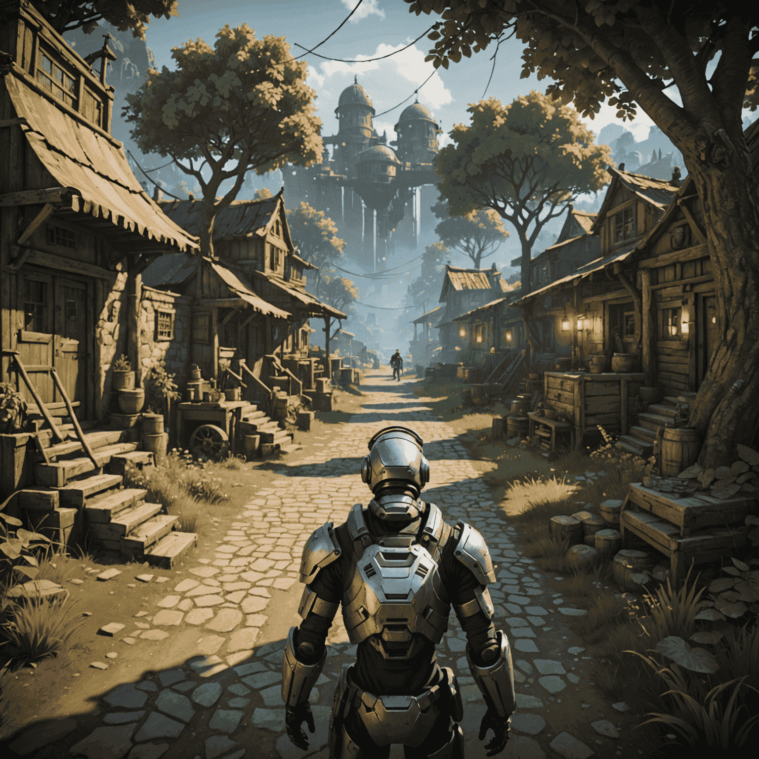 Screenshot of a game showcasing AI-enhanced gameplay elements, such as intelligent NPCs and dynamically generated environments